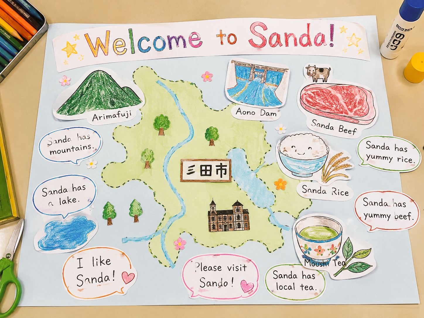 外国人の先生と楽しむ英語クラフト体験